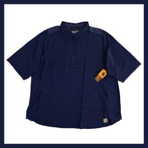 NWT Carhartt Force Cross-Flex Modern Fit Scrub Shirt/Top - Women's 2XL - Navy